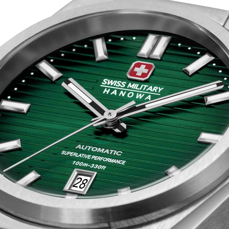 Swiss Military Hanowa Automatikuhr Automatikuhr Avalanche- 3 Zeiger Uhr- Wasserbes grün(Image 4)