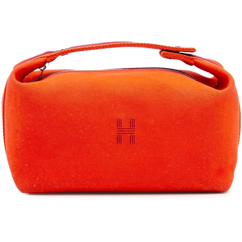 Hermès Nécessaire Large Canvas Bride A Brac Case orange
