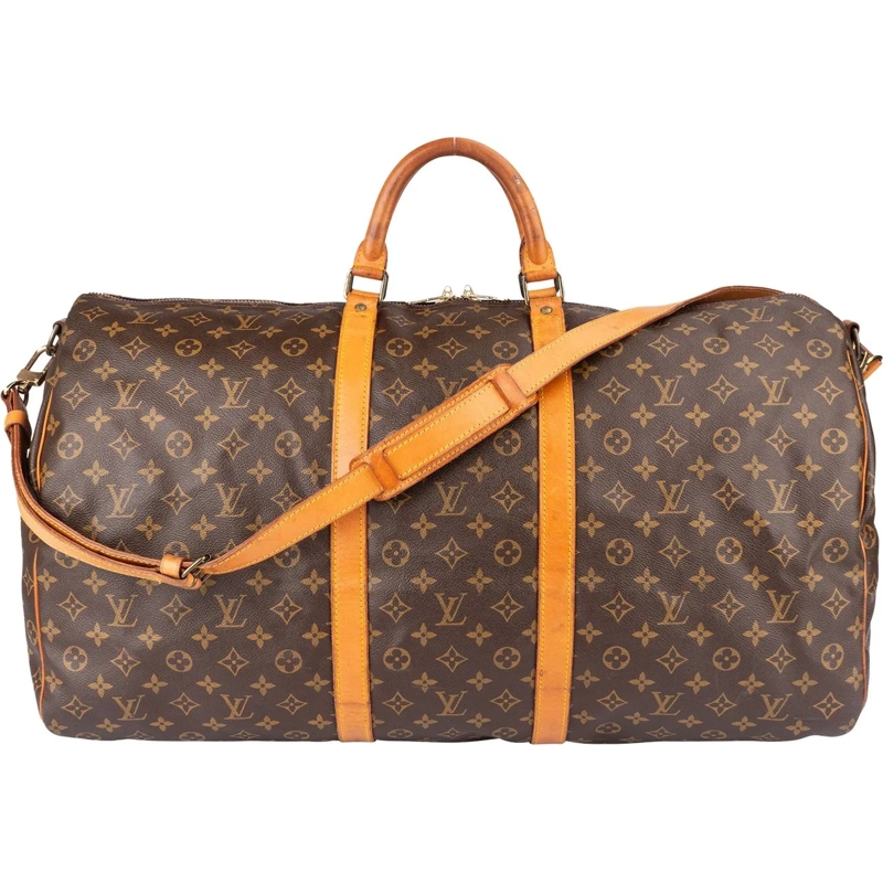 Louis Vuitton Tote Louis Vuitton Canvas Monogram Keepall 60 Bandoulie braun