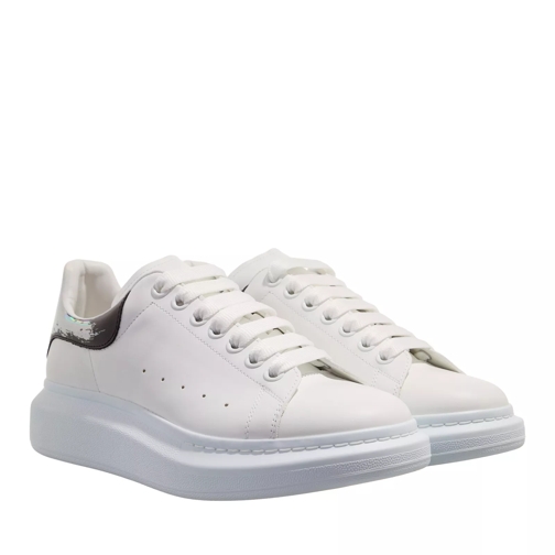 Alexander McQueen Leather Trainers white/silver Low-Top Sneaker