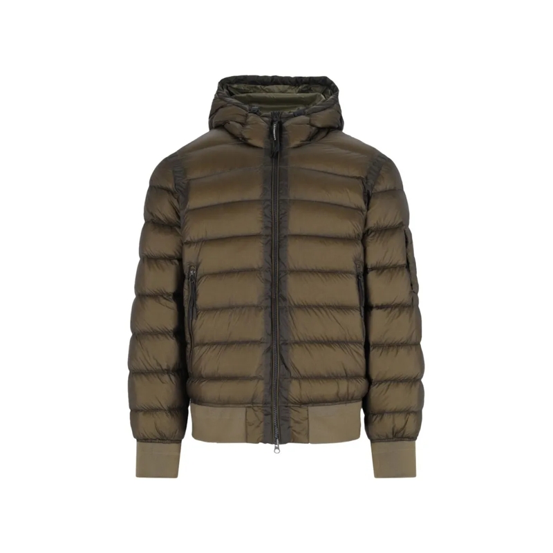 CP Company Doudoune Logo Padded Down Jacket – Green Green