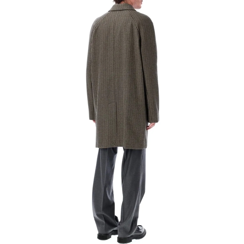 A.P.C.  Prince Of Wales Wool Coat Grey