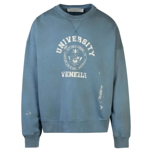 Golden Goose Light Blue Cotton Sweatshirt Blue 