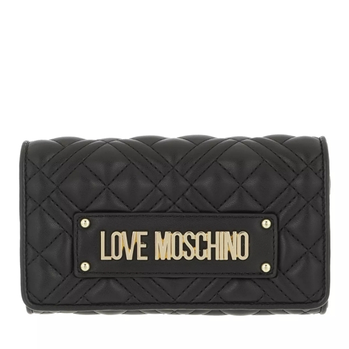 Love Moschino Portafogli Quilted Pu  Nero Bi-Fold Portemonnaie