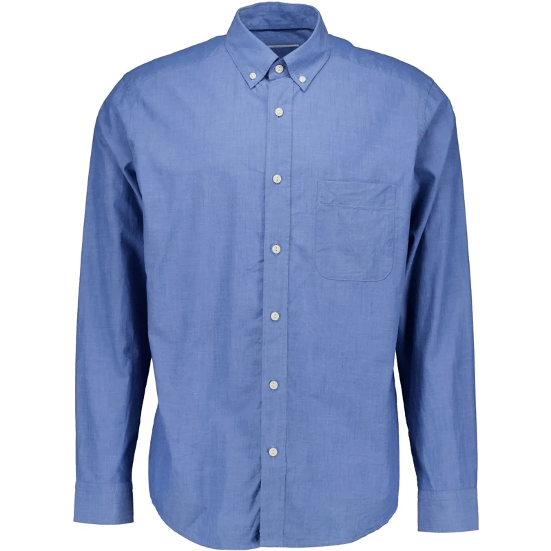 Eton  Eton Solid Chambray Shirt Lange Mouw Overhemden Bl blau