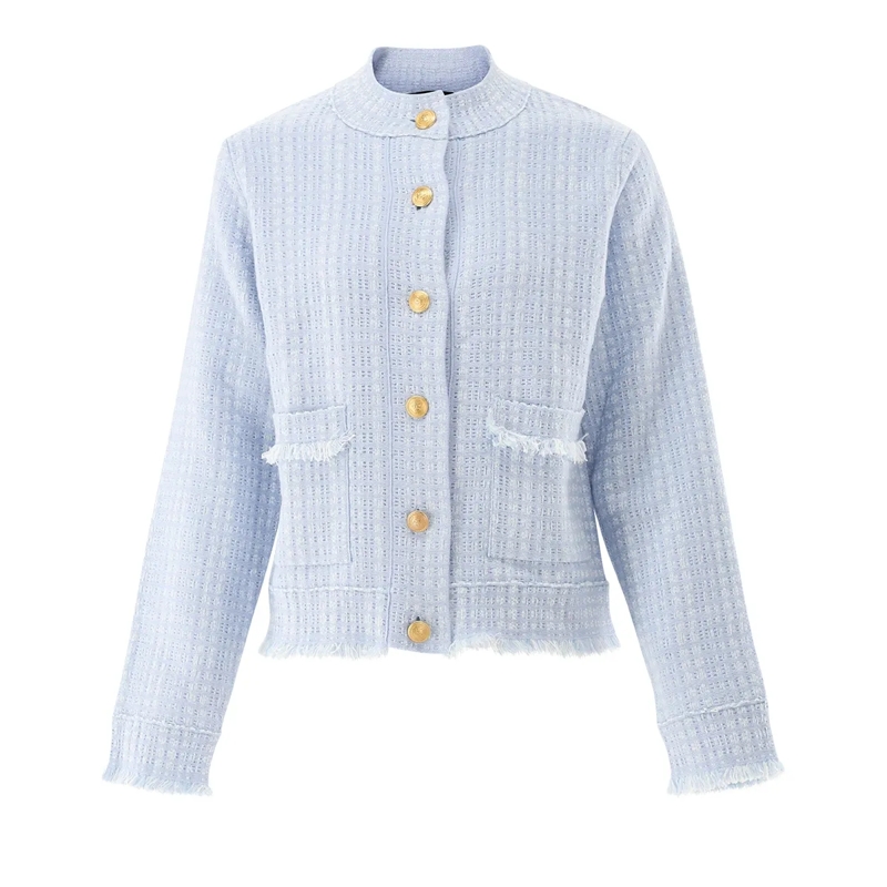 VAN LAACK Strickjacke Jacke Uni blau