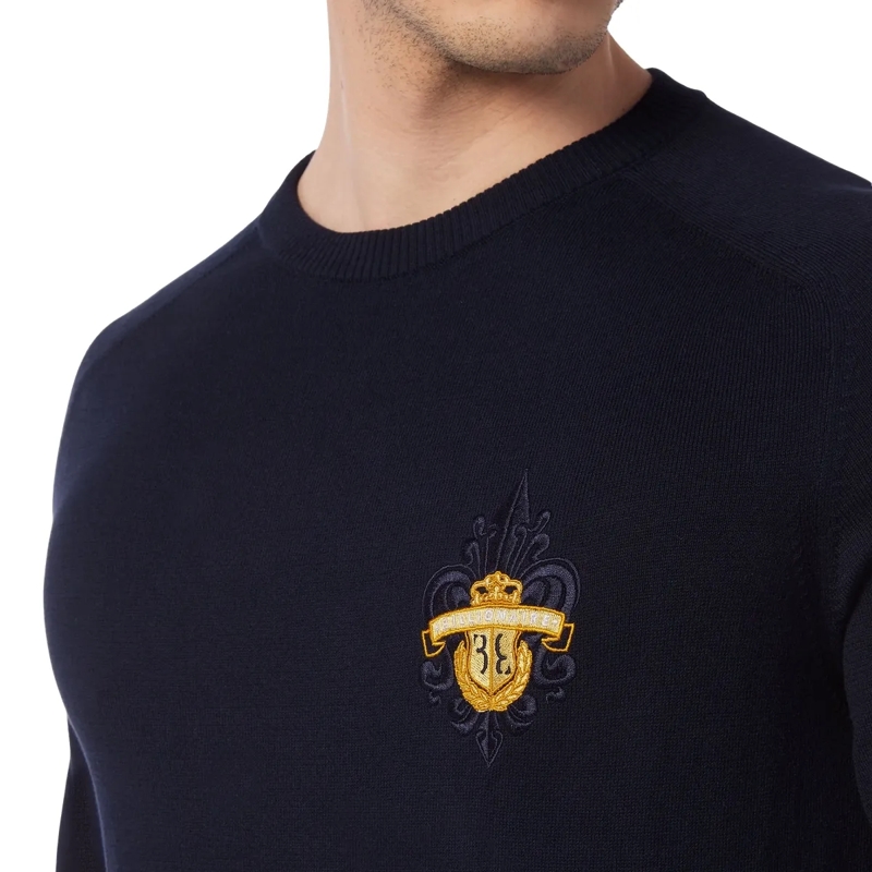 BILLIONAIRE  Rundhalspullover dunkel-blau(Image 4)