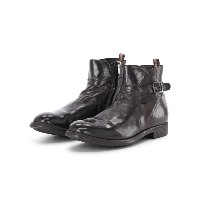 Officine Creative Chaussures à lacets Boots Chronicle mit Reißverschluss braun