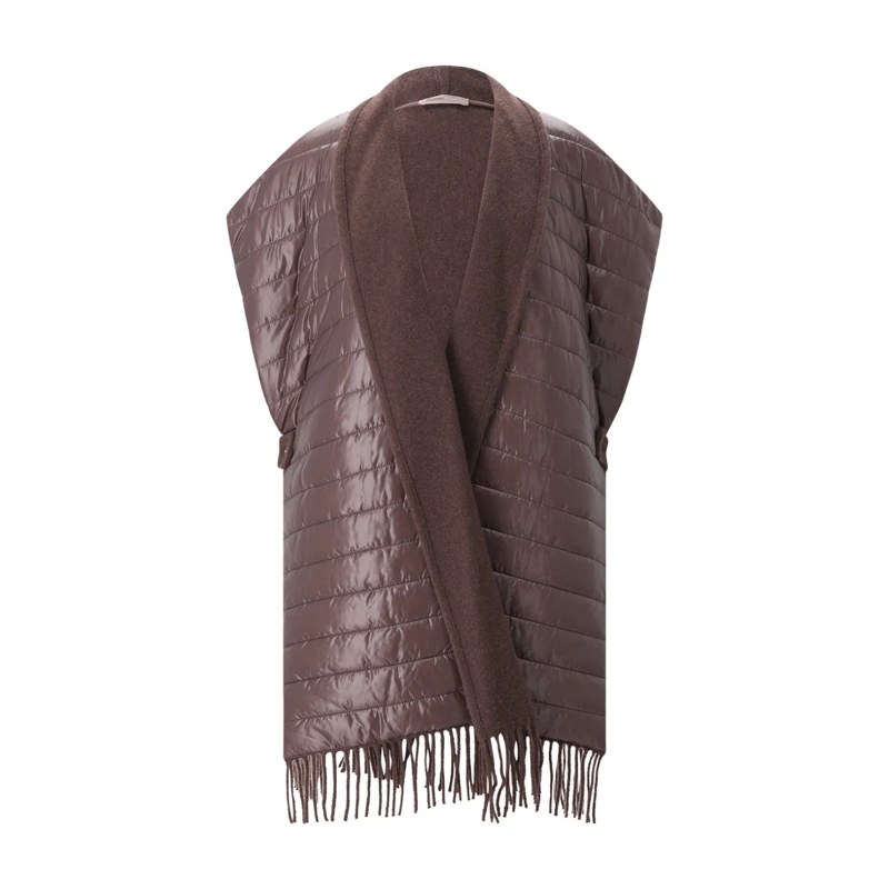 Herno Poncho Poncho aus Wolle & Kaschmir beige