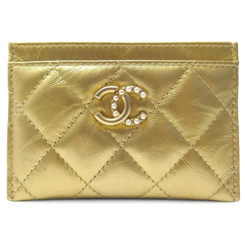 Chanel Geldbörse CHANEL KLASSISCHER TIMELESS LOGO CC PERLEN GOLD LE gold