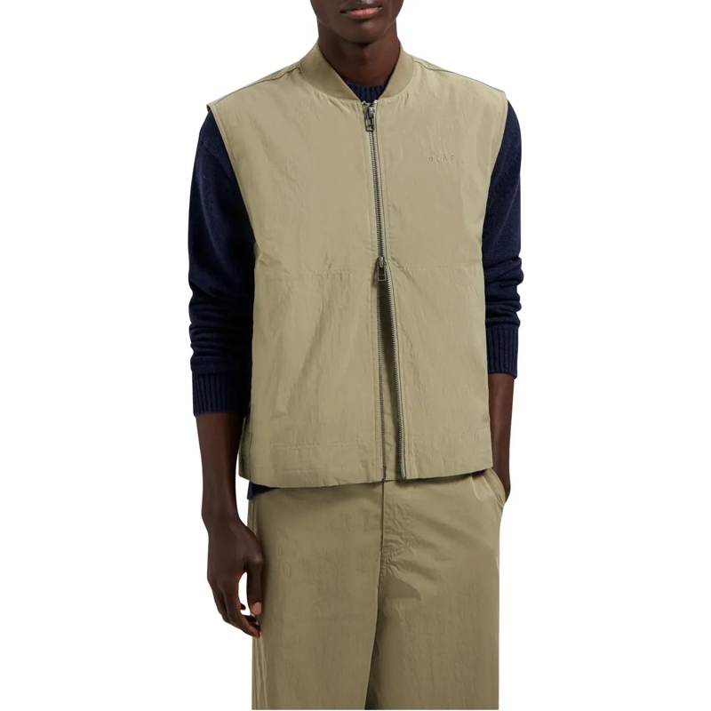 ØLÅF Weste Olaf Zip Up Workwear Gilet Gilets Beige M240502 beige(Image 3)