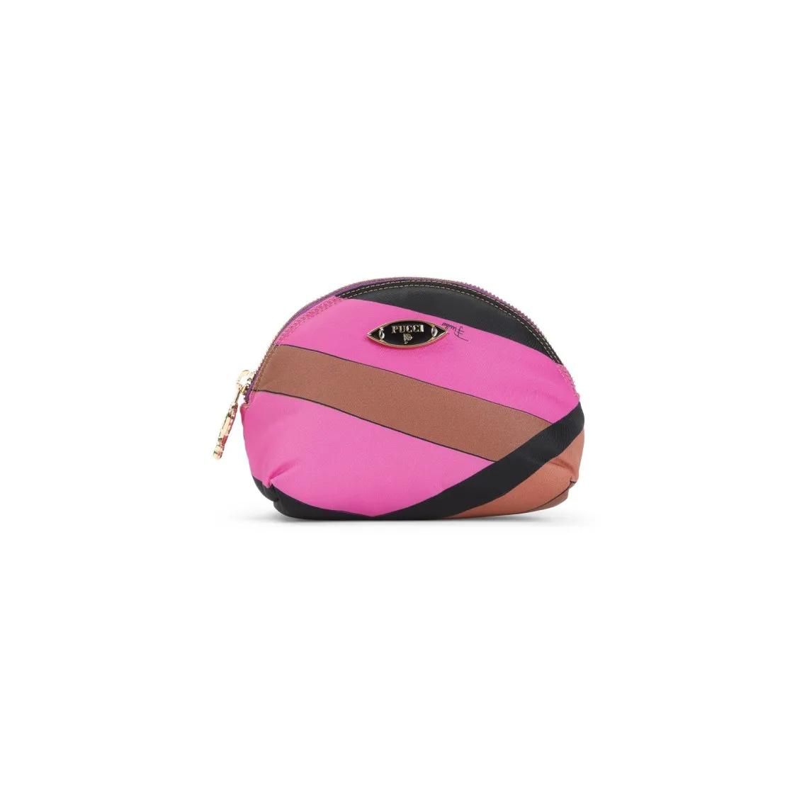 Pucci Pochettes - Yummy Fuxia And Brown Polyamide Beauty Case - Gr. unisize - in Rosa - für Damen