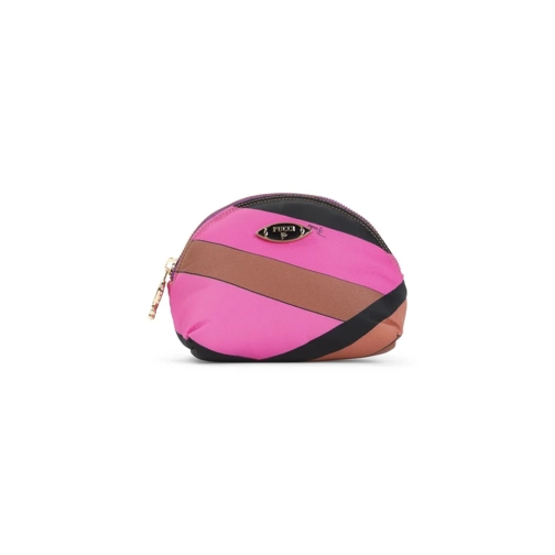 Pucci Pochette Yummy Fuxia And Brown Polyamide Beauty Case Pink