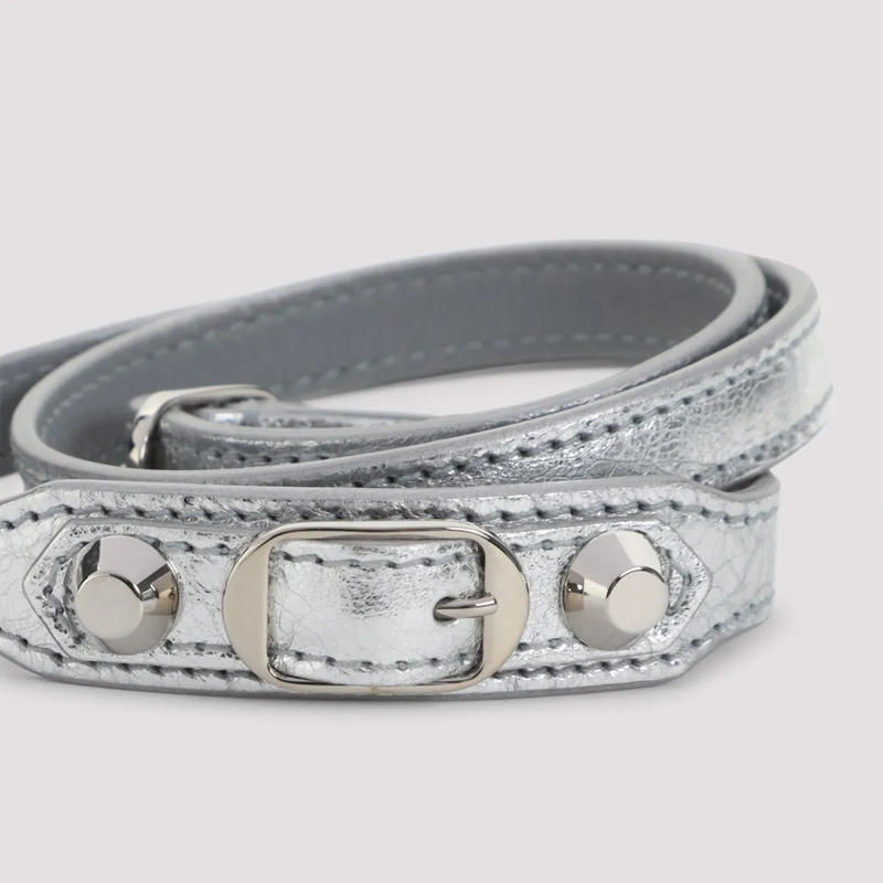 Balenciaga Armband Metallic Leather Bracelet With Decorative Accents Not Applicable