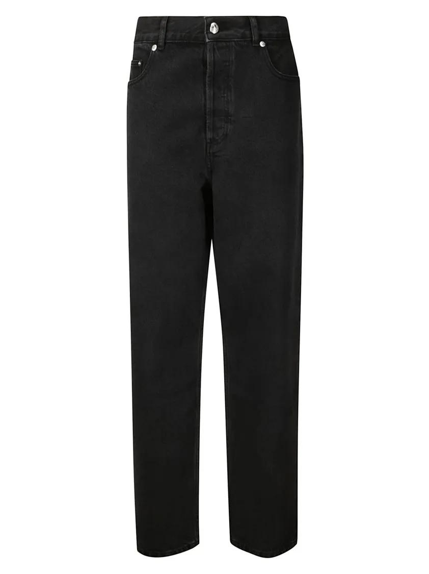 Thumbnail - A.P.C. - Medium Wash Wide Leg Jeans - Größe 28 - schwarz