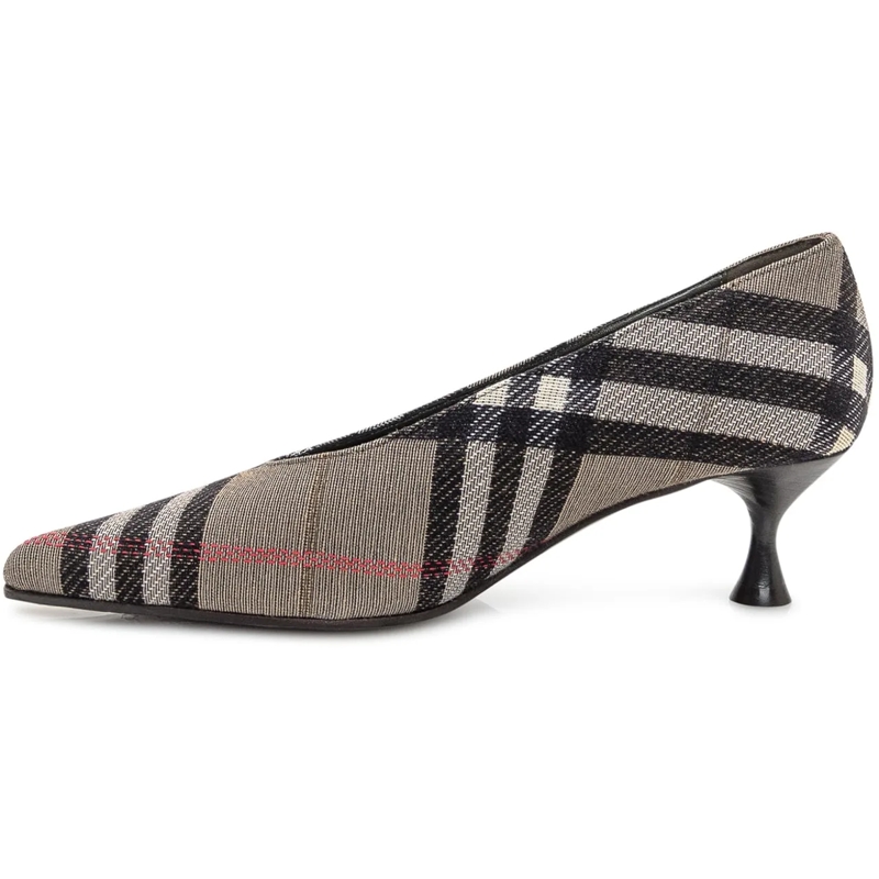 Burberry Pumps Burberry Decollete Cameo Check con Tacco Medio beige(Image 4)