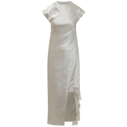 J.W.Anderson  White Asymmetric Layered Maxi Dress White