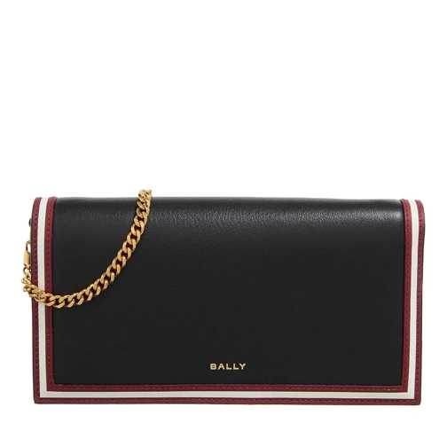 Bally Portefeuille sur chaîne Code Wallet Oc Black+Oro