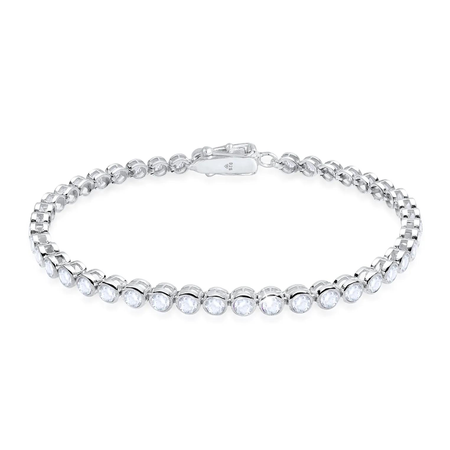 Elli Armbänder - Armband Topas 925 Sterling Silber - Gr. 20 CM - in Weiß - für Damen