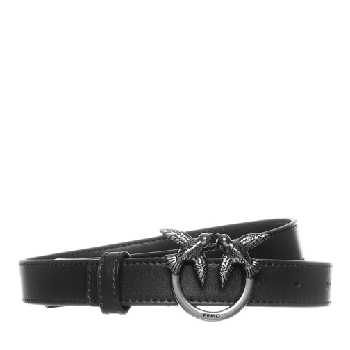 Pinko Berry Simply Belt Vitello Black Leather Belt