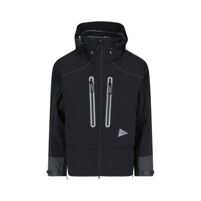And Wander Parka Zip Jacket, In Black Waterproof "Pertex Shield" Fa Black