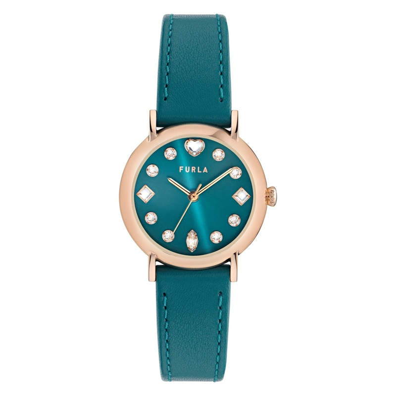 Furla Quarzuhr Quarz-Analoguhr Furla Easy Shape blau