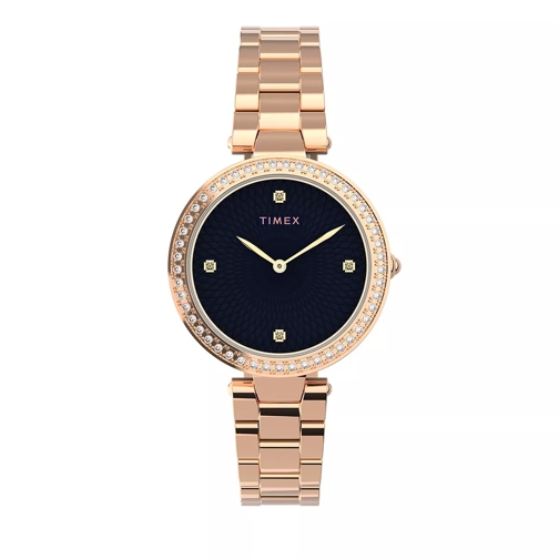 Timex Adorn Crystals Watch Rose Gold Tone Quartz Horloge