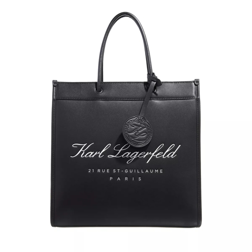 Karl Lagerfeld Hotel Karl Tote Tech Leath Black Rymlig shoppingväska