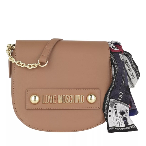 Love Moschino Logo Chain Crossbody Bag Cammello Crossbody Bag