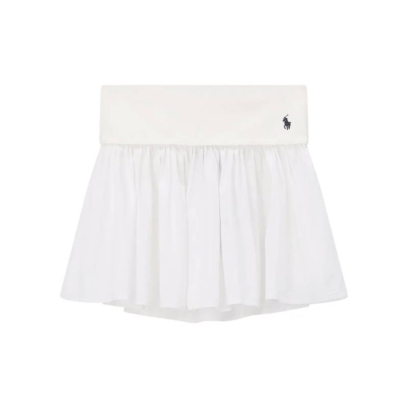 Polo Ralph Lauren Minirock Minirock mit Volantsaum weiß