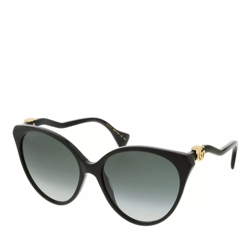 Gucci GG1011S-001 57 Sunglass Woman Acetate Black-Black-Grey Sunglasses
