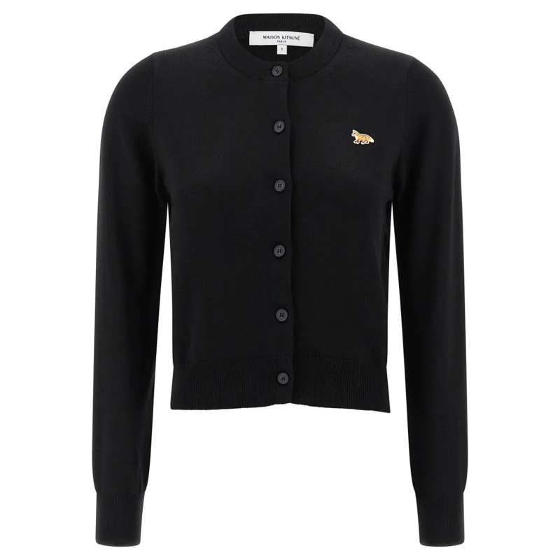 Maison Kitsune Strickjacke 'Baby Fox' Cardigan Black