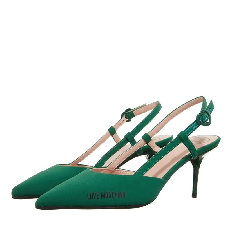 Love Moschino Pumps Rubber Logo Scarpa Donna Smeraldo
