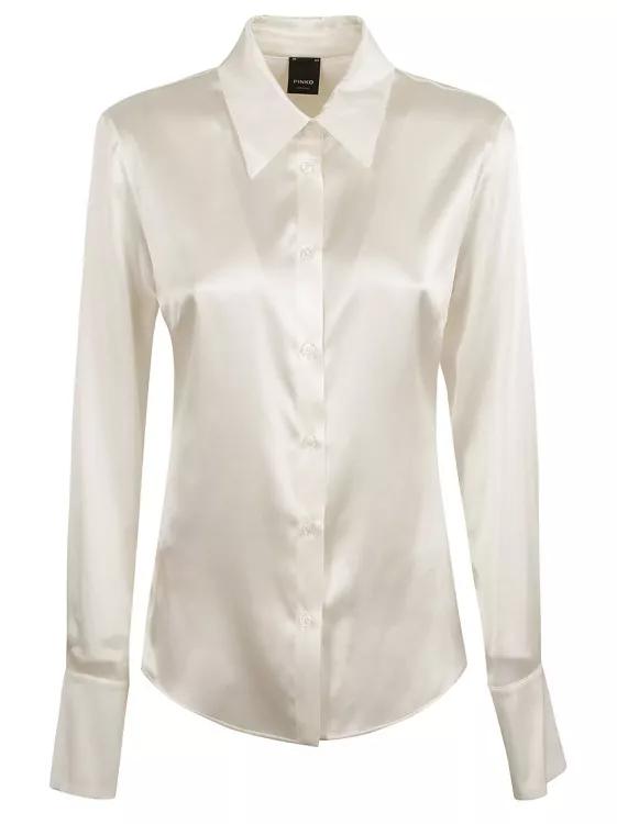 Pinko - Silk Blend Shirt - Größe 42 - white