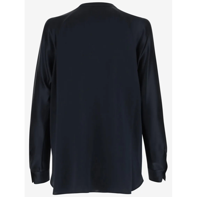 Vince Chemisier Bluse aus Seide Dunkelblau(Image 3)