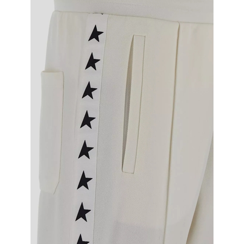 Golden Goose Pantalons Ivory Pants With Contrasting Logo Band And Drawstr Neutrals (Image 3)