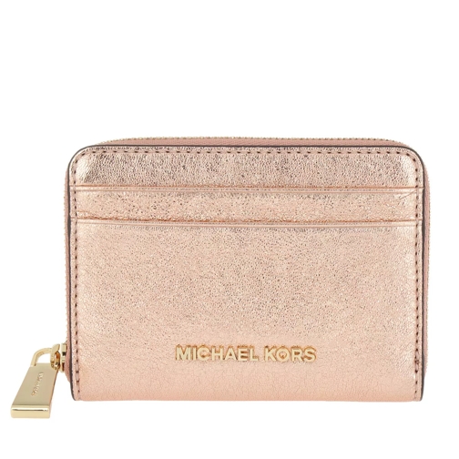 MICHAEL Michael Kors Money Pieces ZA Card Case Soft Pink Portemonnaie mit Zip-Around-Reißverschluss