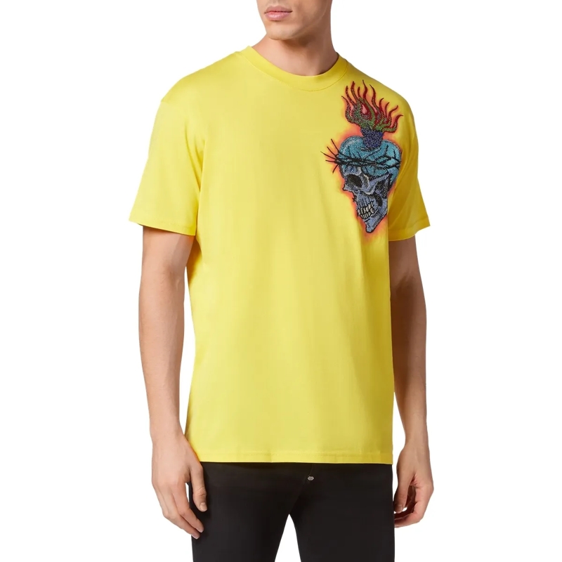 Philipp Plein T-Shirt T-Shirt Tattoo gelb