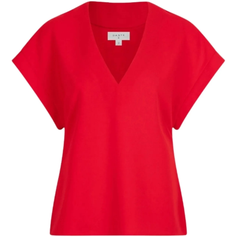DANTE6 T-Shirt Dante 6 Henne Detailed Slit Top Tops Rood 244130 rot