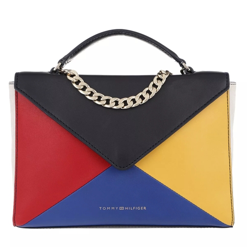 Tommy Hilfiger Geo Block Leather Clutch/Crossover Colour Mix Borsetta a tracolla