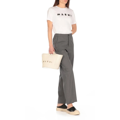 Marni T-shirts Scribbled Logo T-Shirt White (Image 2)