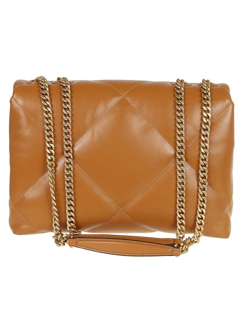 TORY BURCH Hobo bags Kira Diamond Quilt Convertible Shoulder Bag in bruin