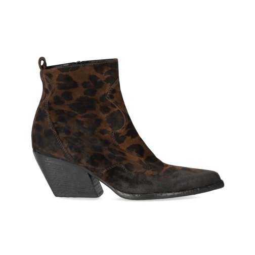 Elena Iachi Stiefelette ELENA IACHI TABAK ANIMAL-PRINT TEXANE STIEFELETTE schwarz