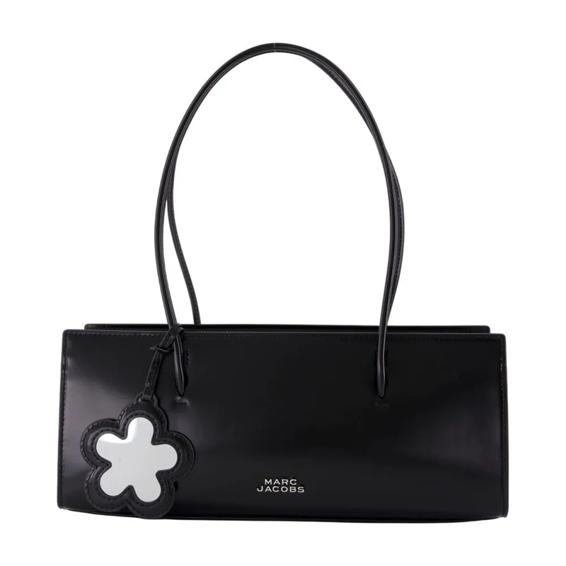 Marc Jacobs Sac à bandoulière Rectangular Calfskin Leather Shoulder Bag Black