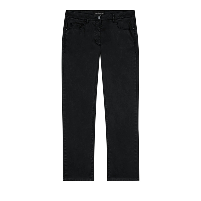 Luisa Cerano  Tapered-Pants in Leder-Optik black