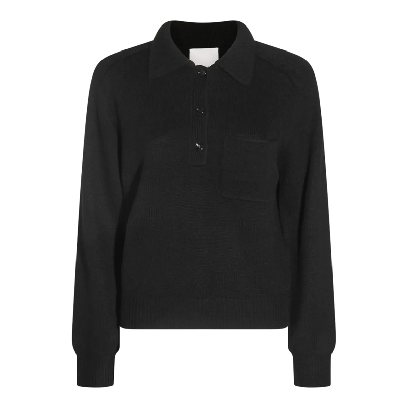 Allude Pullover Black Wool Knitwear Black