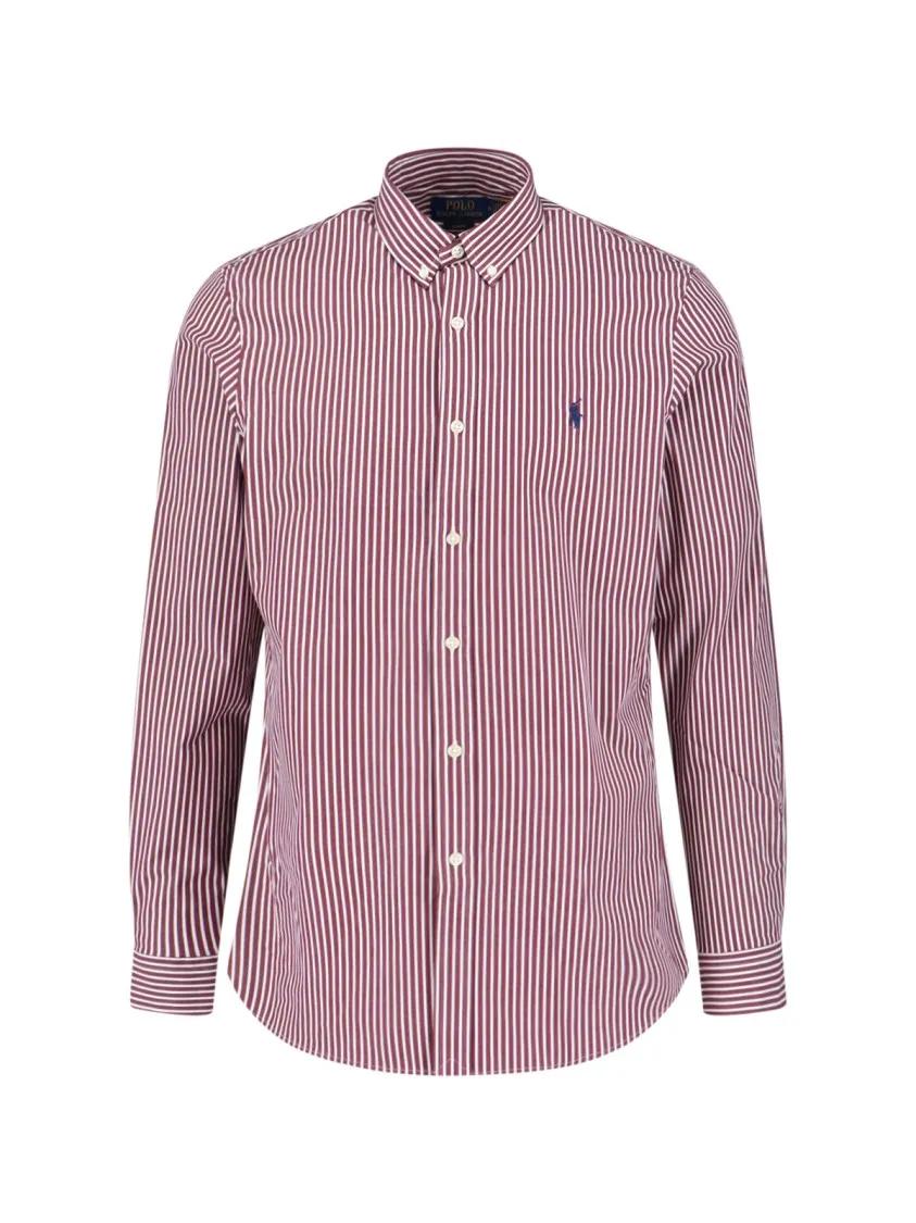 Polo Ralph Lauren Striped Logo Shirt – Red Red | Hemd