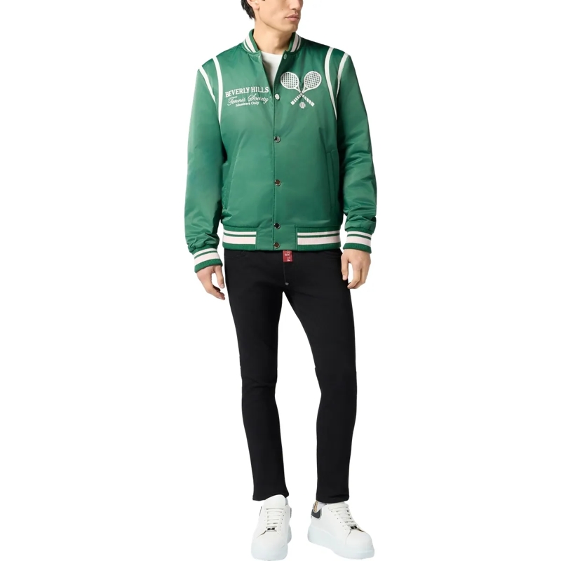 Philipp Plein Daunenjacke College Bomber Tennis Club grün(Image 4)