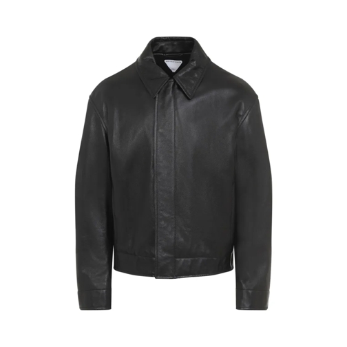 Bottega Veneta Black Leather Jacket Black Läderjackor