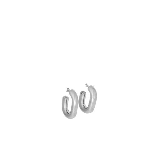 Paco Rabanne Silver-Plated Metal Hoop Earrings Silver 